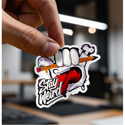Стикер Stay Weird - Font III